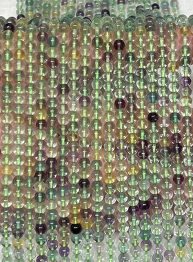天然绿萤石串珠水晶diy配件