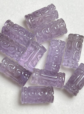 天然紫水晶回纹串珠diy饰品百搭