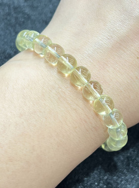 天然柠檬黄老形珠手串时尚百搭