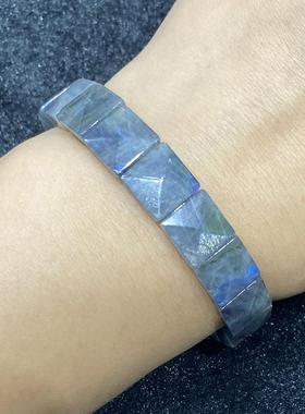 天然黑拉长手串时尚小清新