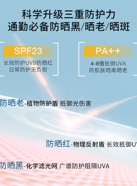 嫩芙叶酸隔离防晒霜提亮不假白