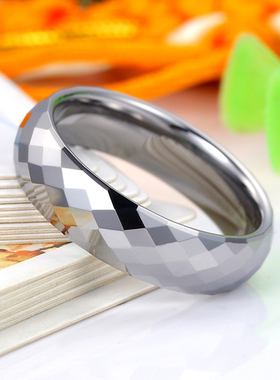 钨金情侣戒指定情信物指戒简约