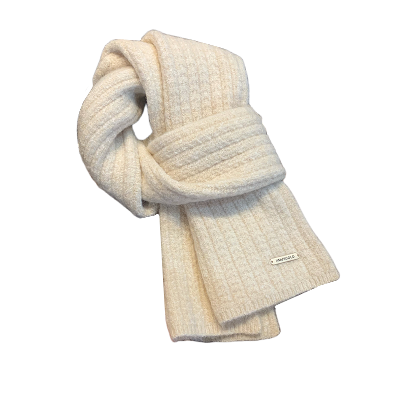 出口韩国~小金标纯色含羊毛围巾女冬季百搭保暖学生情侣针织围脖,淘宝优惠券,粉丝福利购,淘宝优惠卷