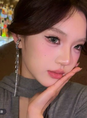 爆闪流苏无耳洞耳夹女新款