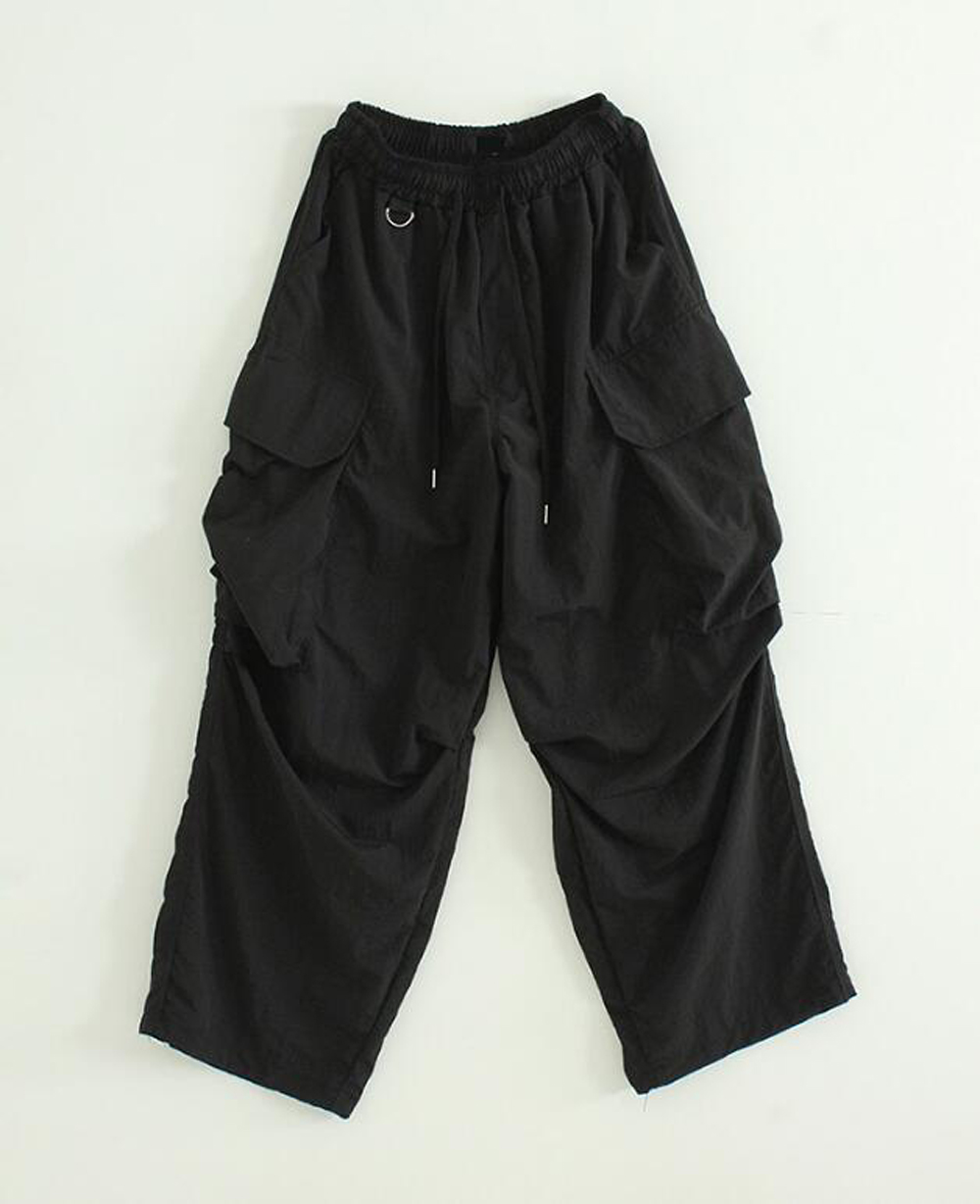 小北韩国代购男装东休闲裤oversize taslan cargo banding pants - 图3