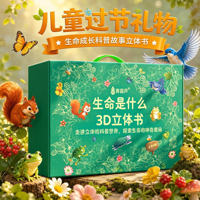 生命是什么3D翻翻立体书儿童绘本幼儿园0-3-6岁宝宝撕不烂科普绘本书早教启蒙认知书男女孩生日礼物玩具机关书