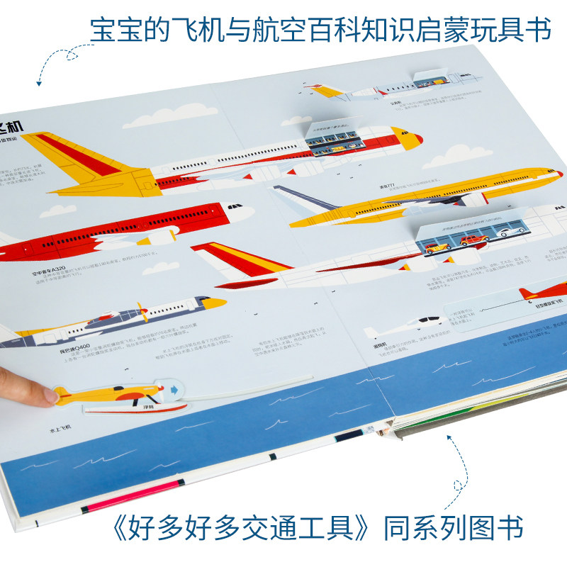 飞机运转的秘密  绘本儿童立体大书儿童3d立体翻翻书 3-6岁阅读书籍幼儿科普百科全书 揭秘机场好多的交通工具耕林法国原版引进 - 图2