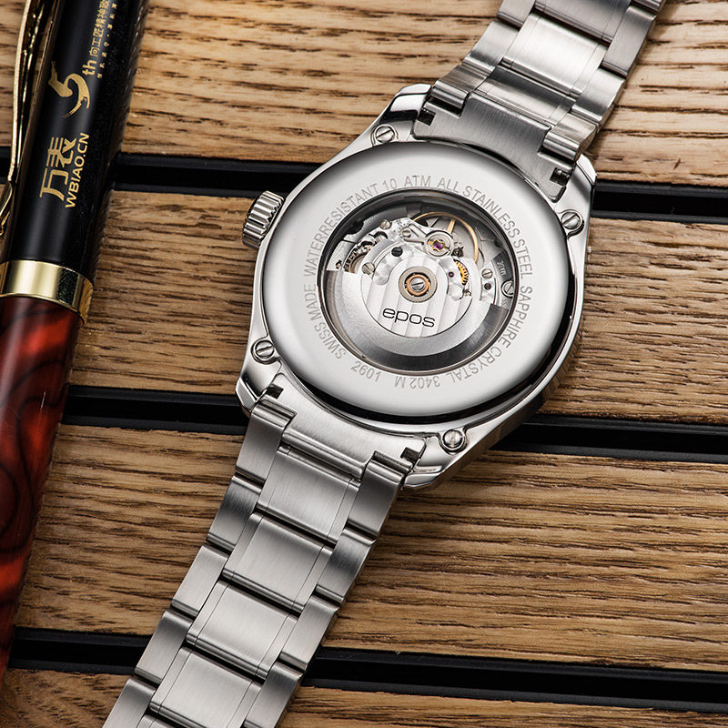 瑞士爱宝时EPOS 设计师蓝调蓝系列 3402.142.20.36.30 男士机械表