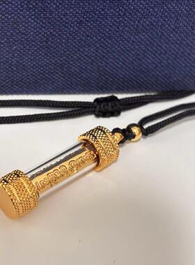 正牌手工特色黑绳富豪管 米夜场项链带卡片