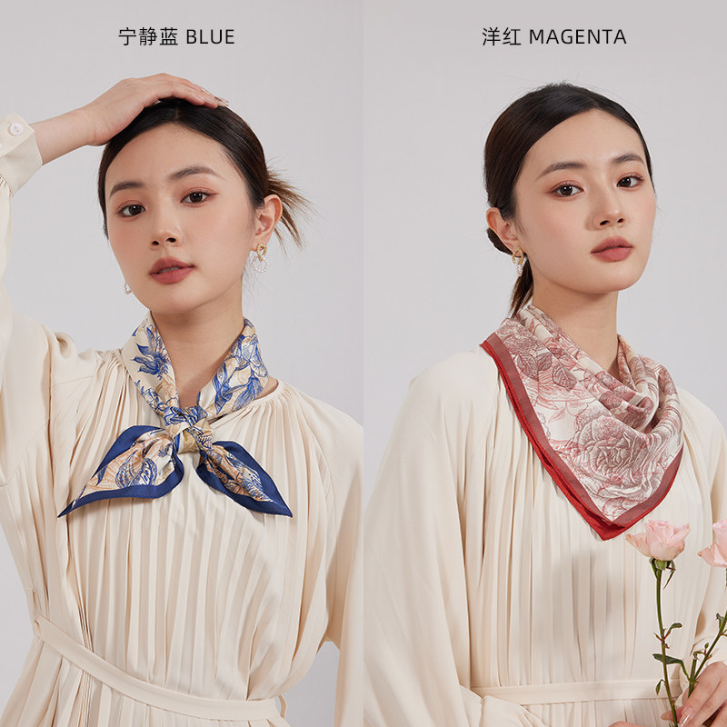 上海故事2023春季新款桑蚕双面丝巾 上海故事旗舰围巾/丝巾/披肩