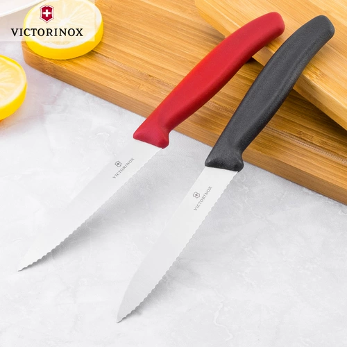 Аутентичный швейцарский армейский нож Victorinox, кухонный нож, фруктовый нож 6.7731 6.7733 с зубчатым лезвием