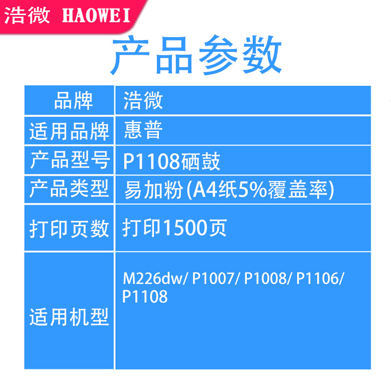 适用惠普P1108打印机硒鼓 hp laserjetP1108易加粉黑白晒鼓一体机-图0