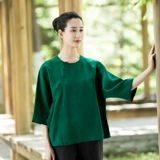 Футболка, ретро ханьфу, китайский стиль, свободный крой, делается под заказ