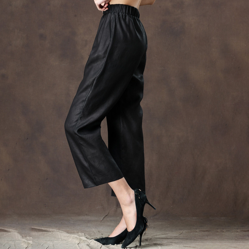 ZM884新款香云纱九分裤S码牛皮纸样春夏季中老年桑蚕丝针织类定制,淘宝优惠券,粉丝福利购,淘宝优惠卷