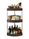 Kitchen countertop corner storage rack household punch-free semicircular wall corner tripod rack seasoning bottle jar storage rack