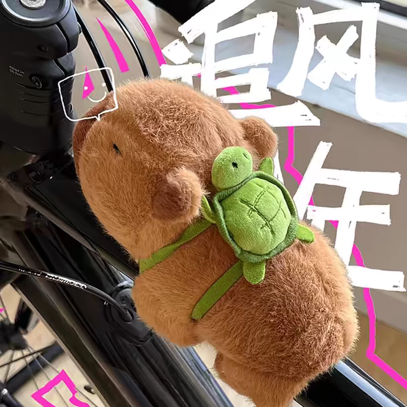 卡皮巴拉自行车小配饰玩偶挂件山地公路车可爱摆件公仔骑行把配件,淘宝优惠券,粉丝福利购,淘宝优惠卷
