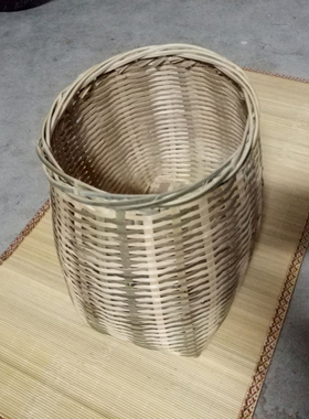 纯手工竹编采摘竹篓鱼篓竹篮