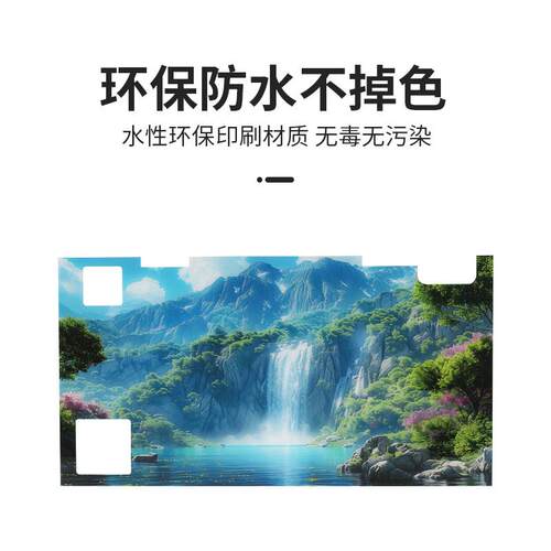 适配小米智能鱼缸造景摆件生态全套懒人背景板风景画布景装饰改装 - 图1