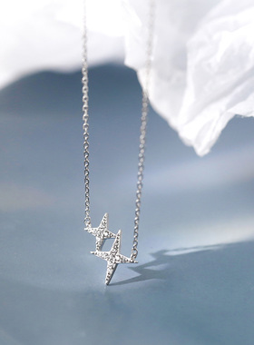 925银女时尚星星项链2023新款