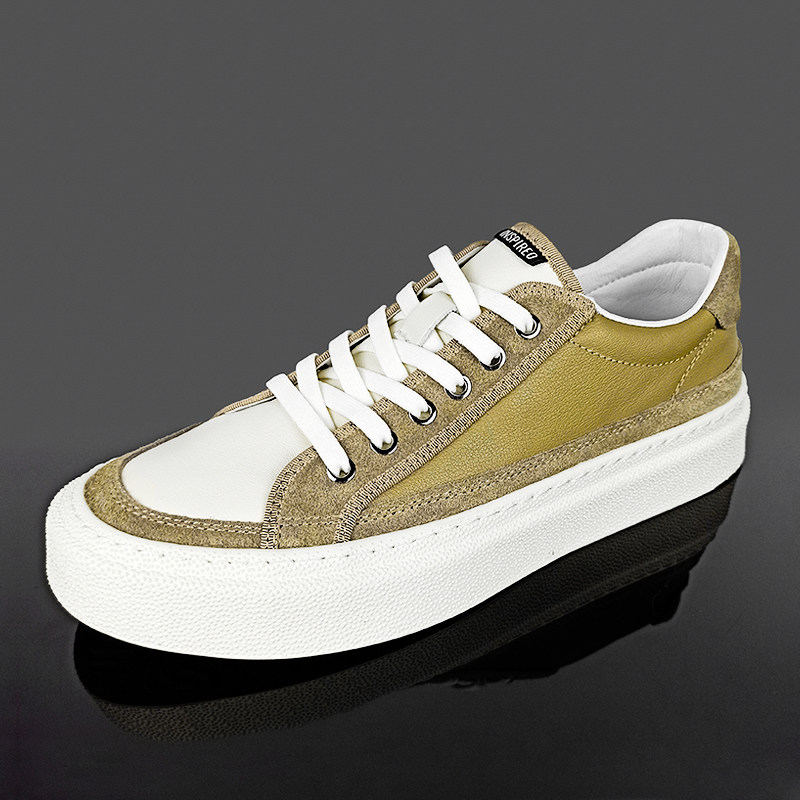 黑色板鞋男设计感小众潮流男鞋真皮软面头层牛皮休闲鞋子流行男鞋,淘宝优惠券,粉丝福利购,淘宝优惠卷