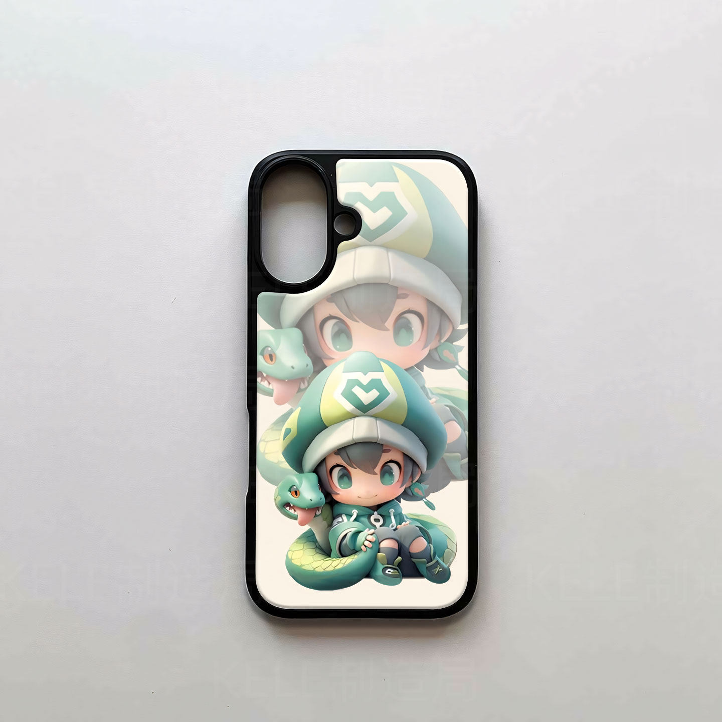 青蛇萌童电镀玻璃黑框磨砂手机壳适用苹果iphone17promax华为VIVOIQOO12PRO华为P60PRO小米15ULTRA华为PURA80,淘宝优惠券,粉丝福利购,淘宝优惠卷