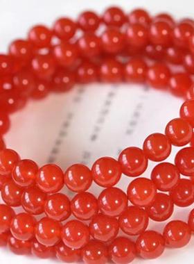 吉祥】正宗川料南红玛瑙多圈手炼项炼火焰红红樱桃红保山柿子红手