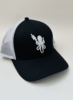 KRAKEN SPORTS克拉肯章鱼卡车网帽 户外硬顶刺绣棒球帽男女遮阳帽