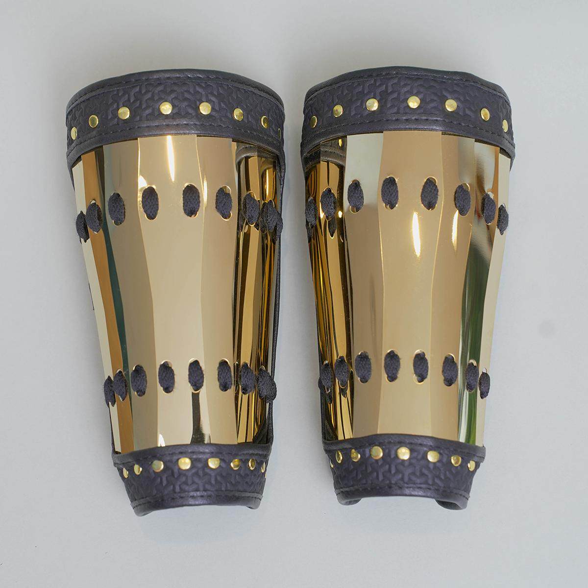 乌衣巷扎甲护臂金色不锈钢板甲汉服护腕一对男女传统甲胄配饰,淘宝优惠券,粉丝福利购,淘宝优惠卷