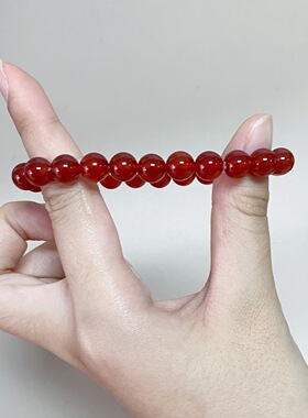 红红火火 正品红玛瑙手串女款好运来手链精致款手串小众珠宝