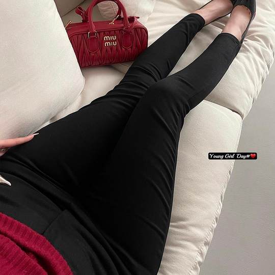 YoungGirlDay韩系轻熟纯欲风高腰显瘦弹力提臀小脚紧身裤铅笔裤女