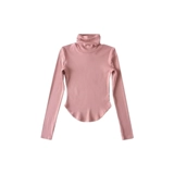 Younggirlday Pure Turtleneck плотно и похудело изогнутое рукав с эластичным потом