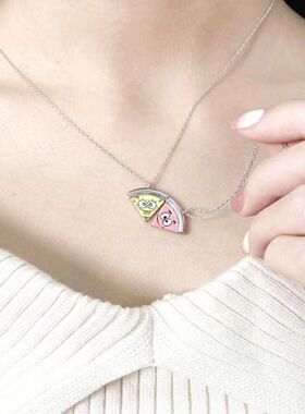 海绵宝宝派大星披萨友谊项链贴贴五人四人磁吸好朋友情侣闺蜜礼物