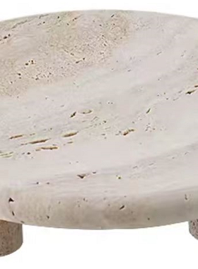 现代简约侘寂风纯天然大理石层叠插花花瓶摆件客厅玄关家居装饰品