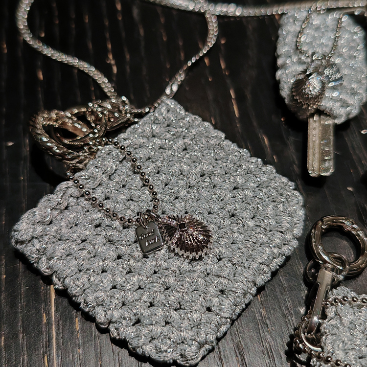原创编织25年夏千禧中性朋克男耳机汽车钥匙包门禁卡套 上帝之泪 - 图2