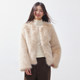 RPB BRAND fashionable retro eco-friendly fur all-in-one round neck short fur winter coat
