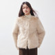 RPB BRAND fashionable retro eco-friendly fur all-in-one round neck short fur winter coat