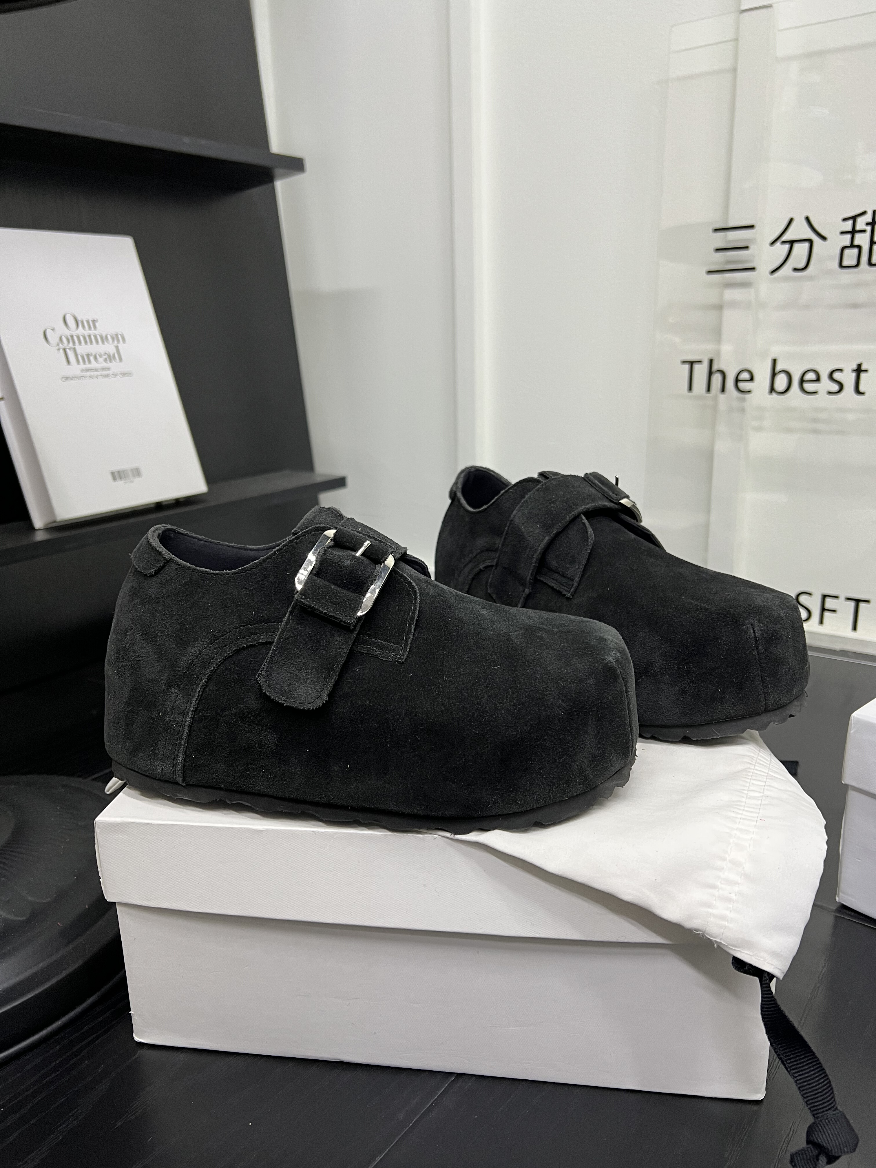 卡皮吧啦磨砂皮厚底勃肯鞋女2026魔术贴一脚蹬懒人外穿休闲单鞋潮,淘宝优惠券,粉丝福利购,淘宝优惠卷