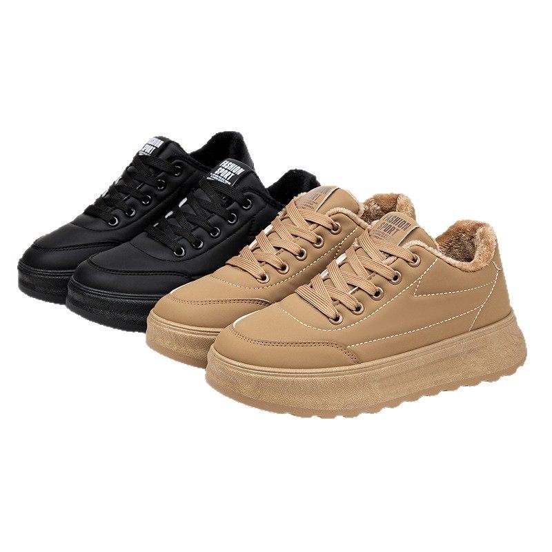 棉鞋女冬季加绒厚底松糕鞋保暖雪地棉鞋百搭休闲板鞋防滑增高女鞋,淘宝优惠券,粉丝福利购,淘宝优惠卷