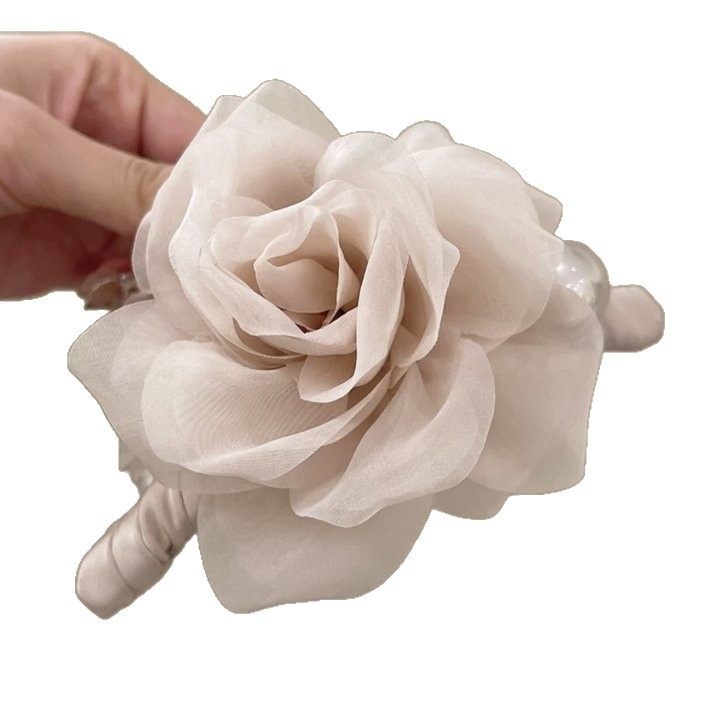 温柔花朵珍珠抓夹女2025新款高级感气质后脑勺盘发鲨鱼夹小众百搭,淘宝优惠券,粉丝福利购,淘宝优惠卷