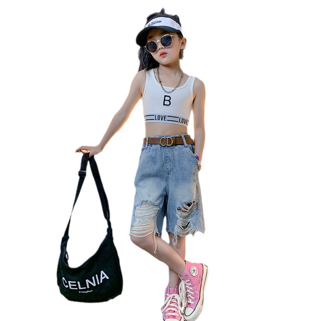 ເດັກຍິງ 2026 ສັ້ນ denim ລະດູຮ້ອນໃຫມ່