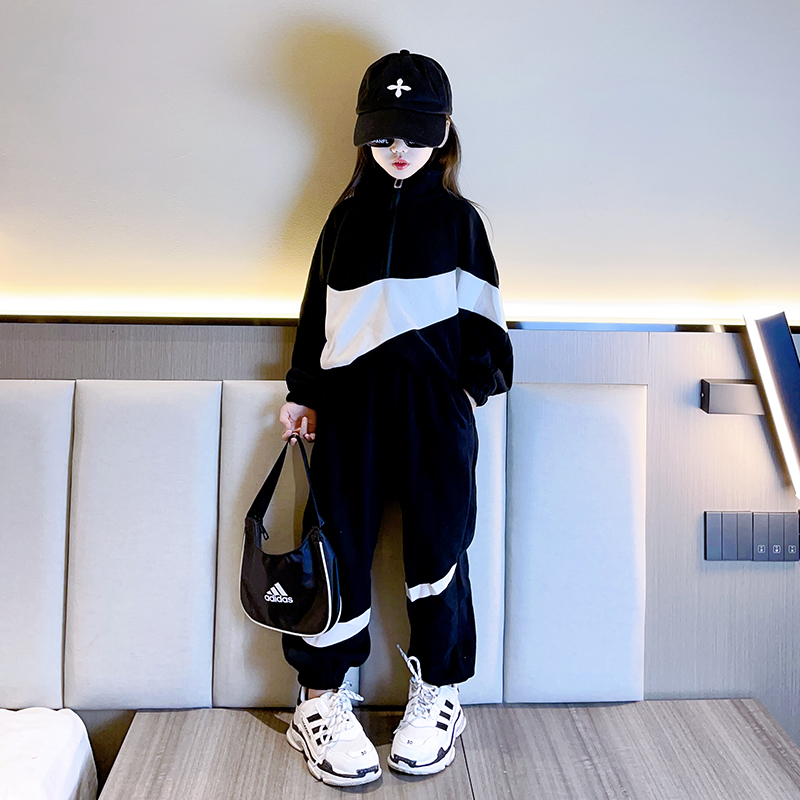 童装儿童运动套装2025秋冬季新款男童女童中大童纯棉加绒外套长裤,淘宝优惠券,粉丝福利购,淘宝优惠卷