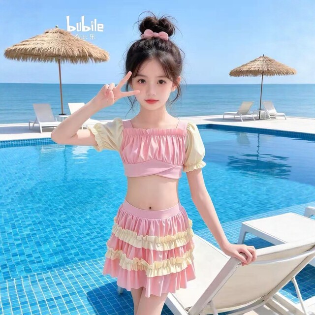 2026 ຮູບແບບໃຫມ່ skirt ແບ່ງປັນຊຸດລອຍນ້ໍາສໍາລັບເດັກຍິງຂະຫນາດໃຫຍ່
