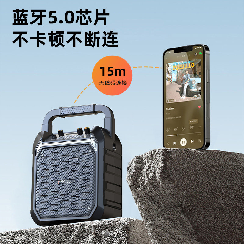 山水G50户外k歌音响便携式迷你蓝牙小音箱广场舞低音炮移动卡拉ok,淘宝优惠券,粉丝福利购,淘宝优惠卷