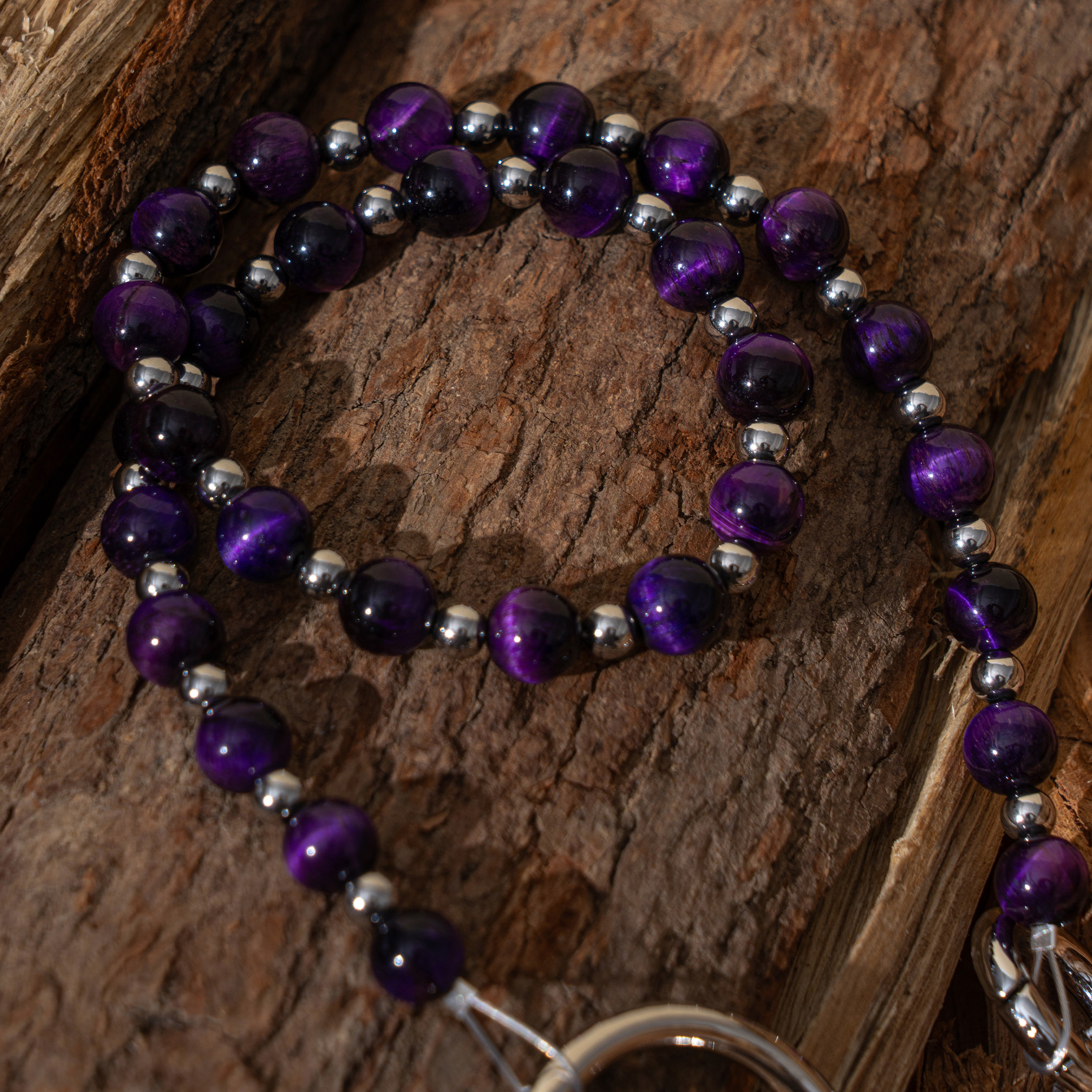 STAYWILD 原创设计紫色虎眼石包链裤链男配饰牛仔裤西装裤挂饰