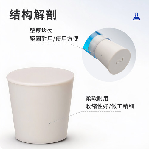 橡胶塞白胶塞试管三角烧瓶塞打孔器橡皮密封塞地漏下水道堵头 - 图2