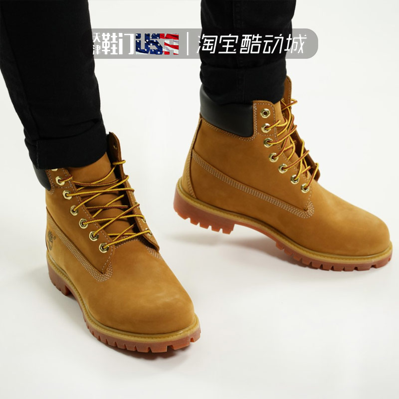 包邮包税 Timberland天木兰经典踢不烂防水高帮大黄靴工装靴10061 - 图1