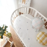 Детская хлопковая простыня для новорожденных, детский стеганый матрас, покрывало, кроватка, увеличенная толщина