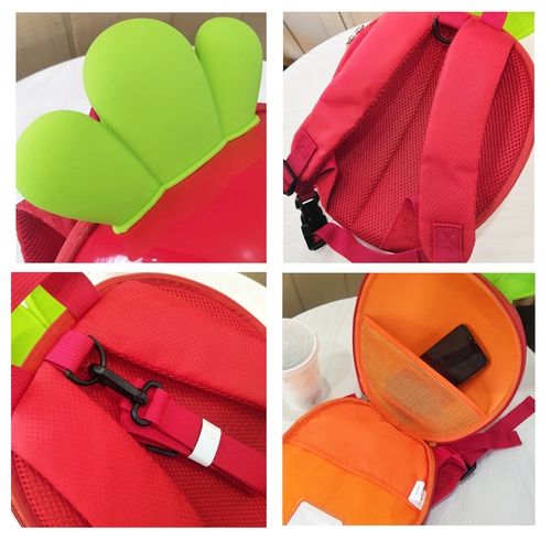 Защитная мультяшная клубника, детский японский милый вместительный и большой рюкзак для детского сада, анти-потеряшка