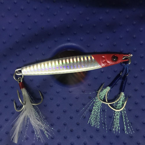 现货海钓带鱼海狼马友马鲛章红速沉快抽远投夜光铁板路亚饵羽毛钩 - 图0