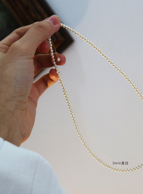 bigc正圆天然淡水珍珠项链